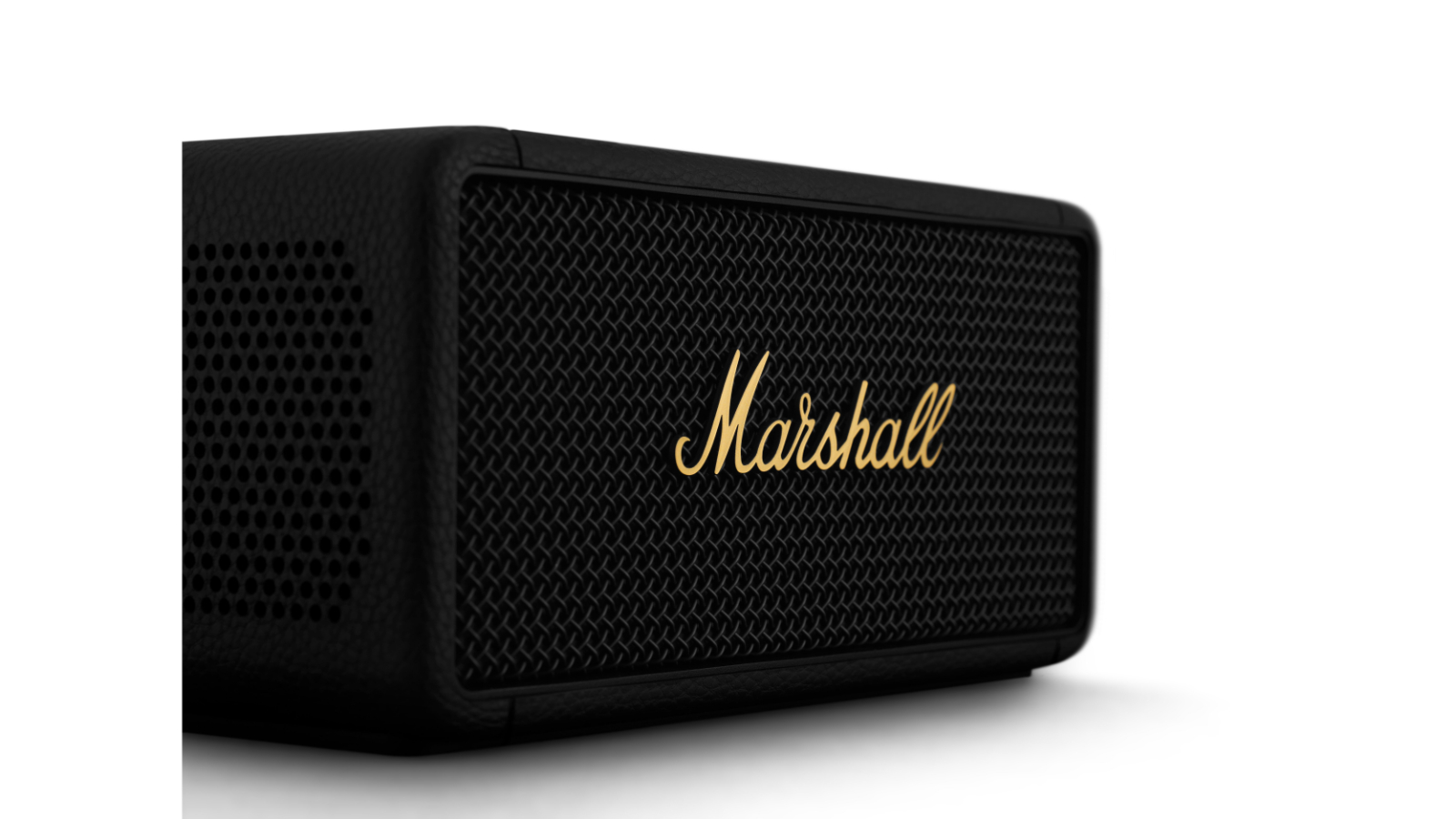 Marshall Middleton Bluetooth Speaker - Black and Brass | Domayne