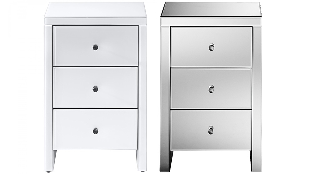 Monaco 3-Drawer Bedside Table