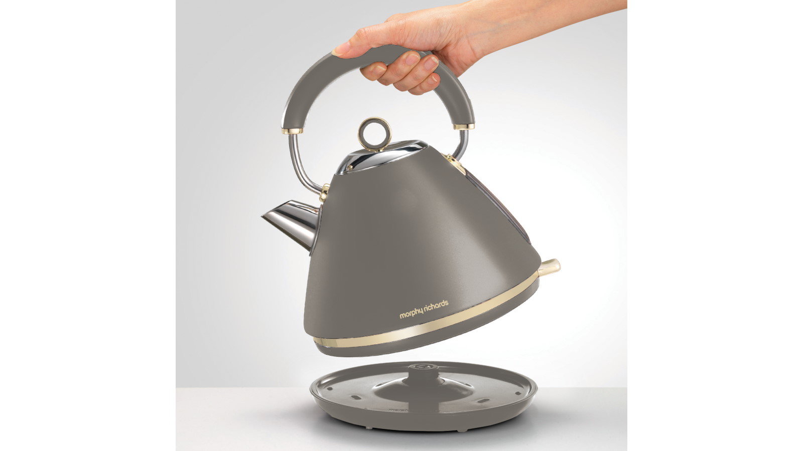 Morphy Richards Ascend Soft Gold 1.5L Kettle Mushroom Grey