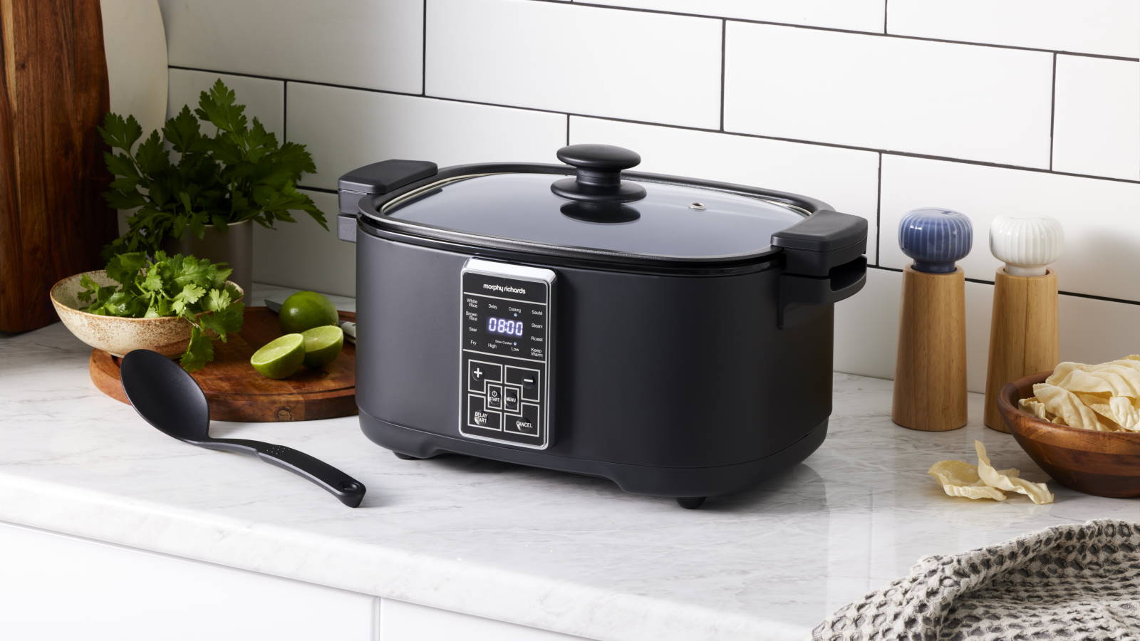 Morphy Richards Digital Slow Cooker Matte Black Domayne
