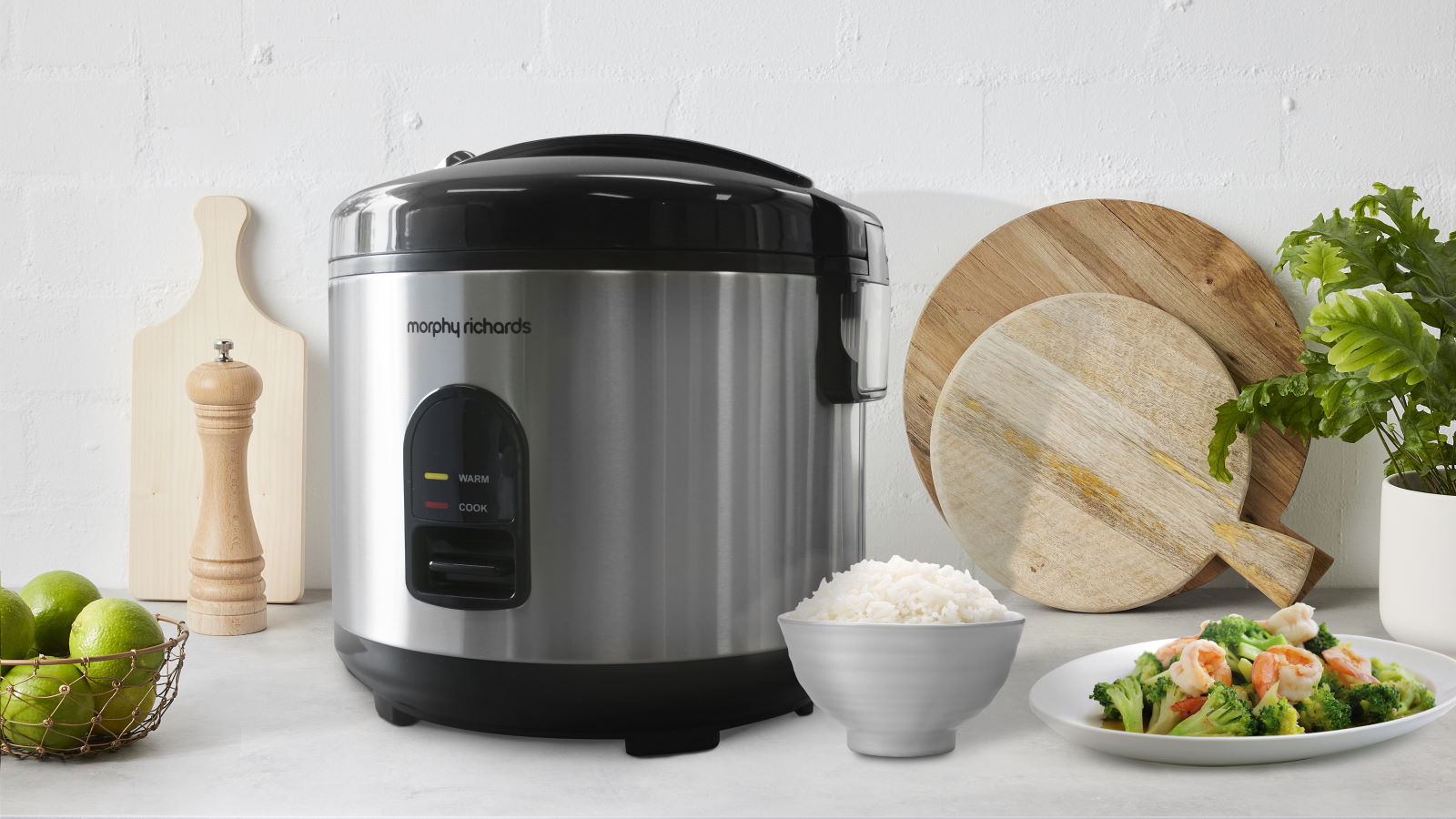 Morphy Richards 10 Cup Rice Cooker Stainless Steel Domayne