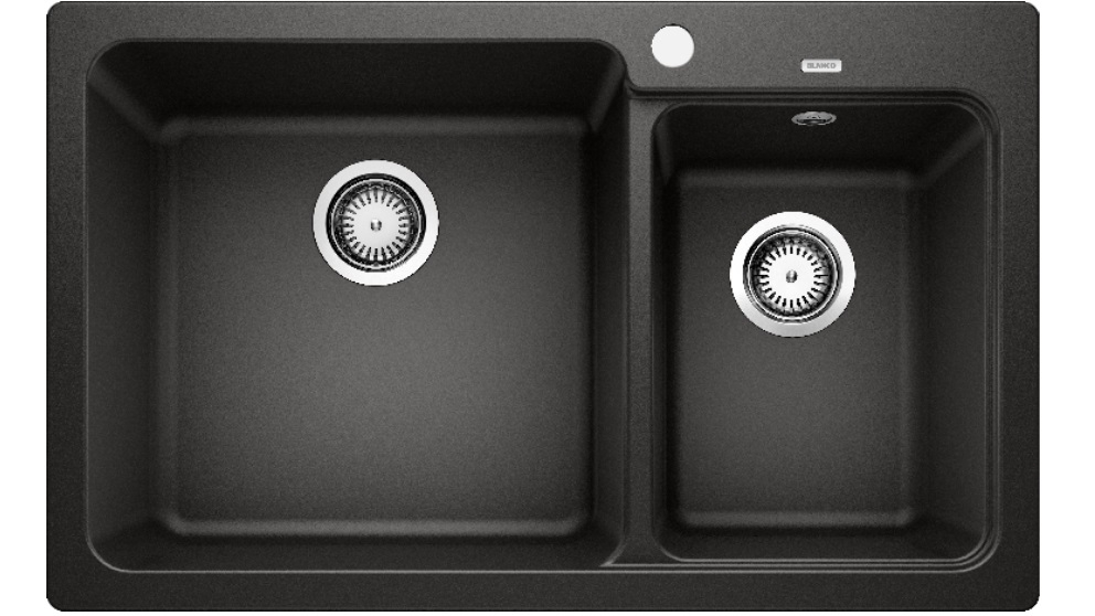 Blanco Naya 8 1 & 3/4 Bowl Inset Sink - Black