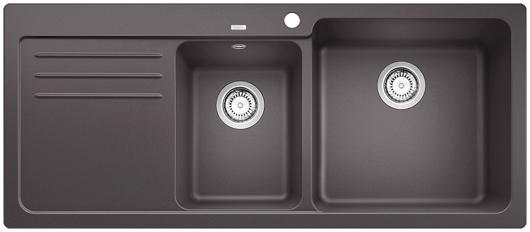 Blanco Naya 8s Double Bowl Sink - Rock Grey
