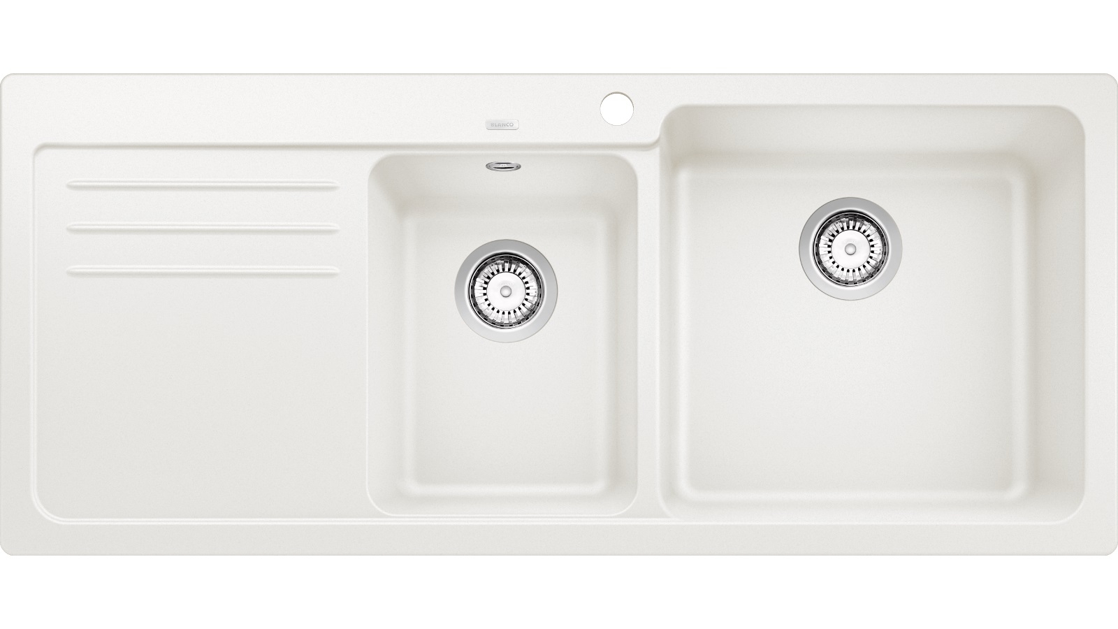 Blanco Naya 8 S 1 & 3/4 Right Hand Bowl Inset Sink with Drainer - White
