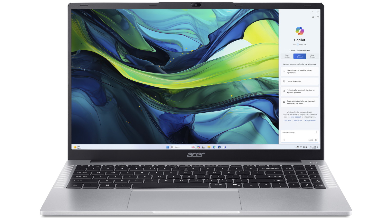 Aspire Lite 15 15.6-inch Celeron-N4500/8GB/128GB SSD Laptop