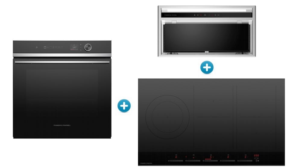 Fisher &amp; Paykel 600mm Series 7 Pyrolytic Oven with Induction Cooktop &amp; Integrated Rangehood
