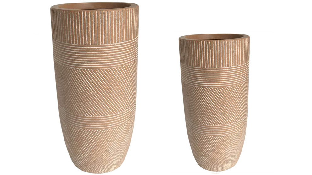 Vetro Terra Ridged Pot