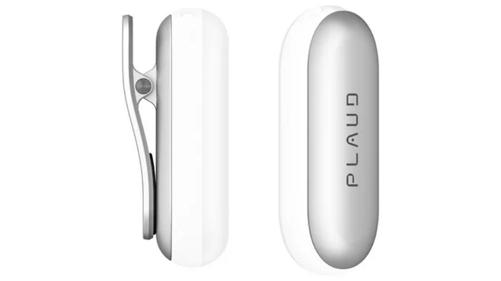 Plaud NotePin Clip and Magnetic Pin - Silver | Domayne