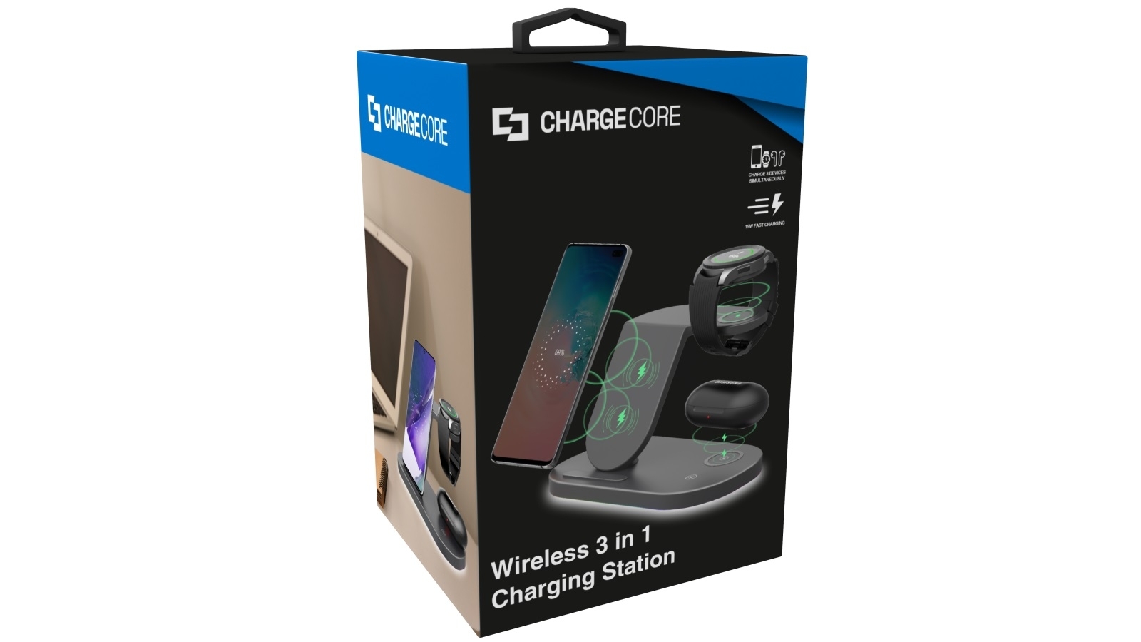 Laser ChargeCore 3-in-1 Gen Wireless Charging Station Domayne