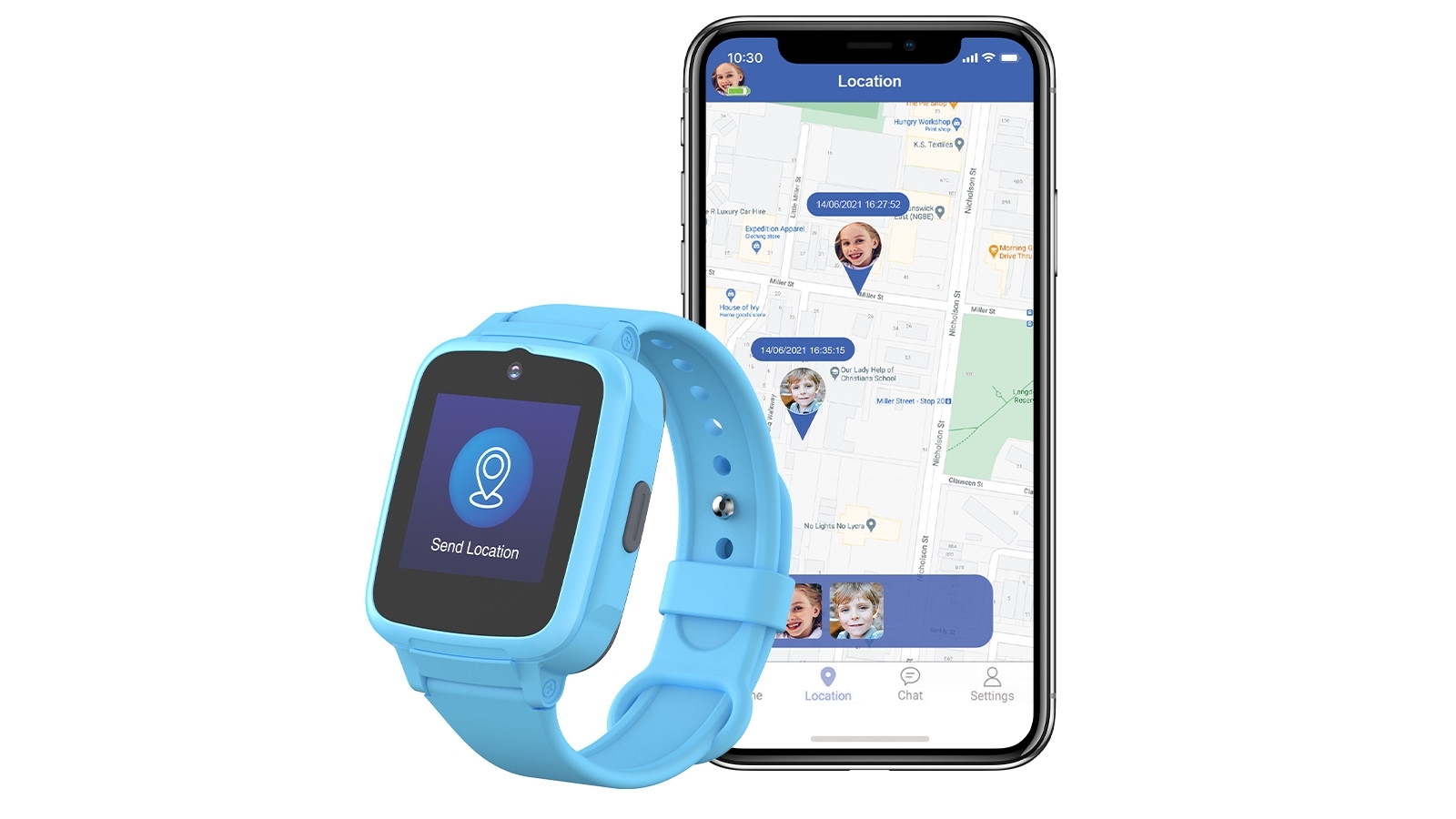 Pixbee Kids 4G Video Smart Watch with GPS Tracking Blue Domayne