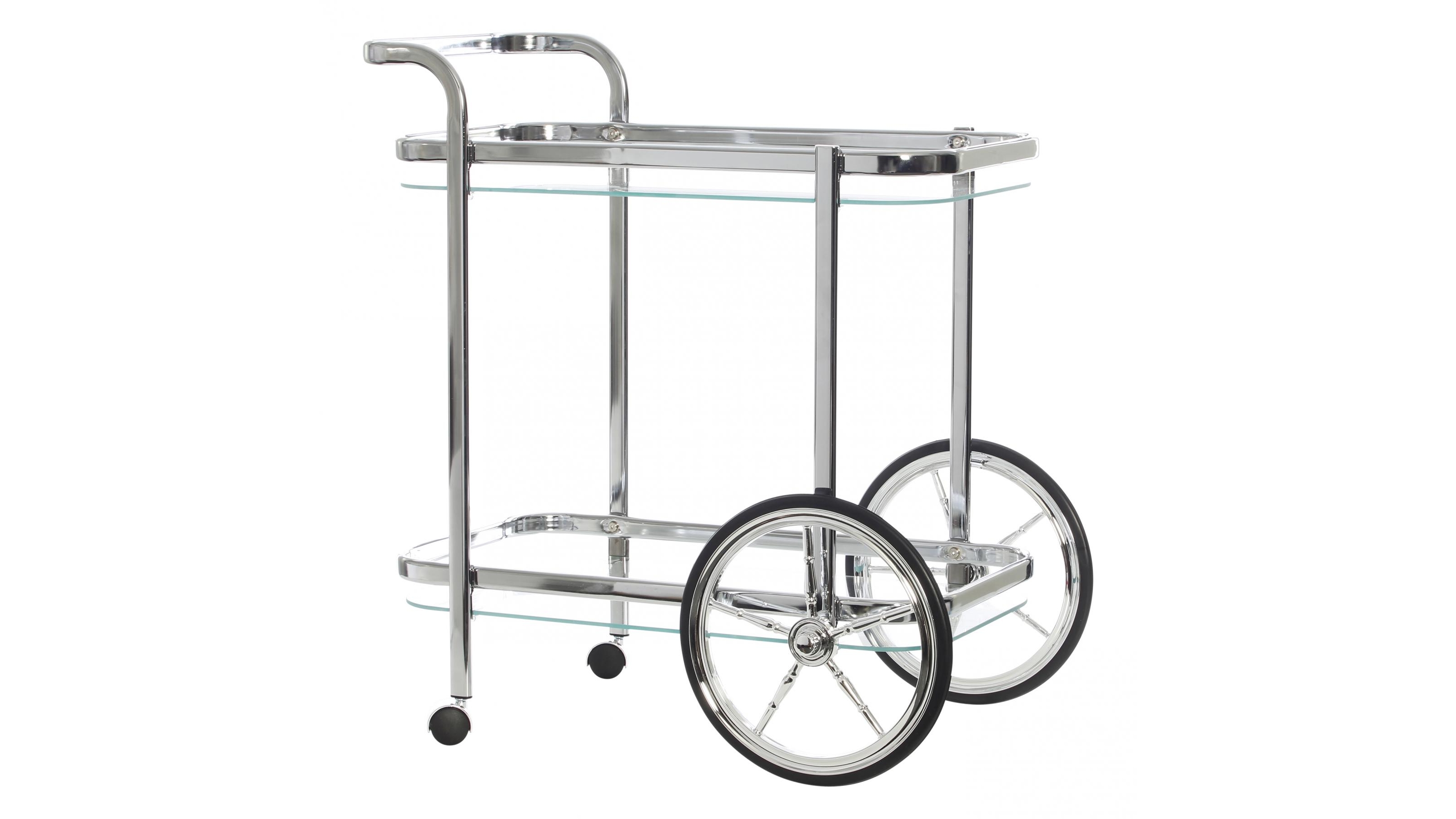 Smith Rectangular Bar Cart - Chrome