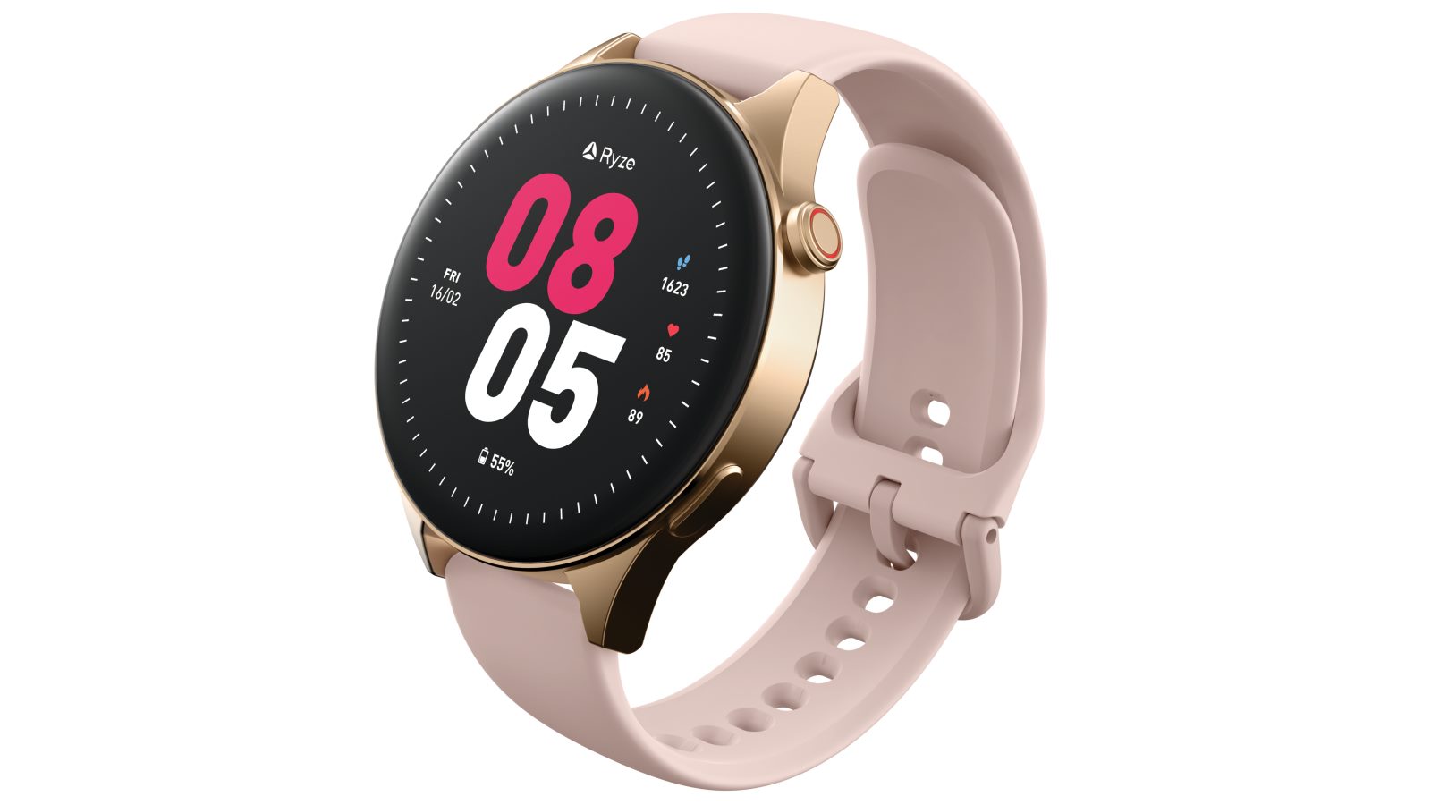Ryze Wave Smart Watch - Pink/White