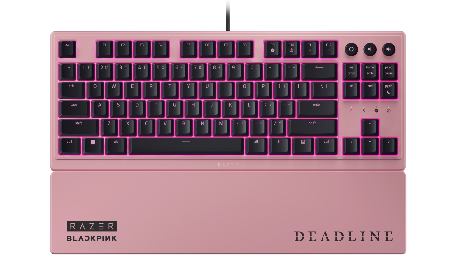 Razer Ornata V3 Tenkeyless ピンク Razer Ornata V3 Tenkeyless Blackpink Edition Gaming Keyboard with