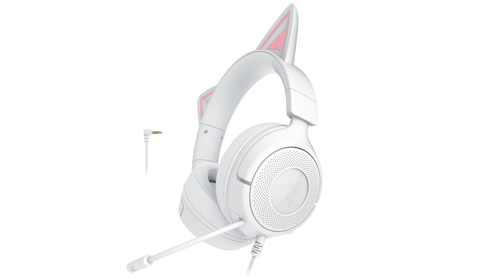 Razer Kraken Kitty V3 X Wired Headset with Kitty Ears - White