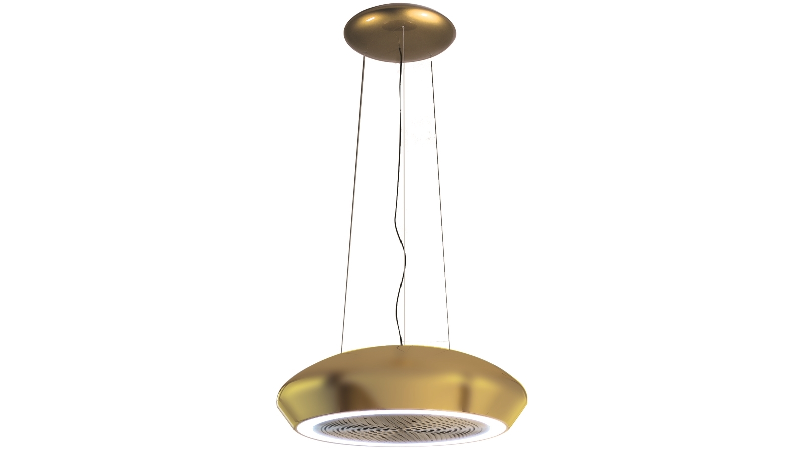 Sirius Ceiling Mount Pendant Recirculating Rangehood - Gold