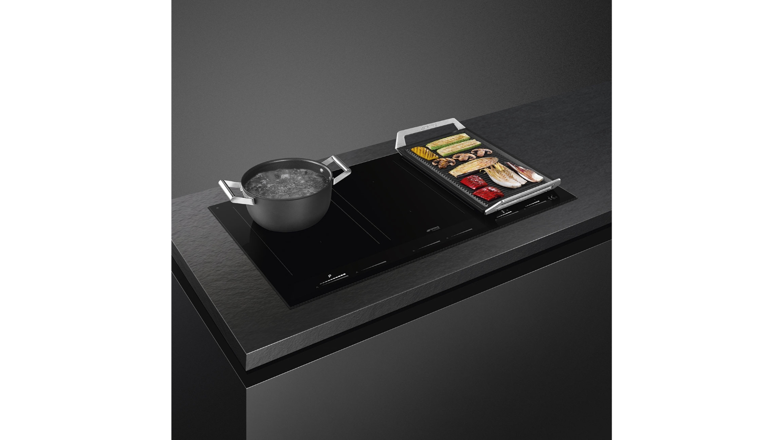 Smeg 900mm Linea 6 Zone Induction Cooktop Black Ceramic Domayne