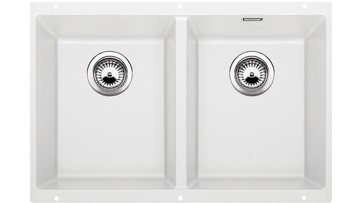 Blanco Silgranit Double Bowl Undermount Sink - White