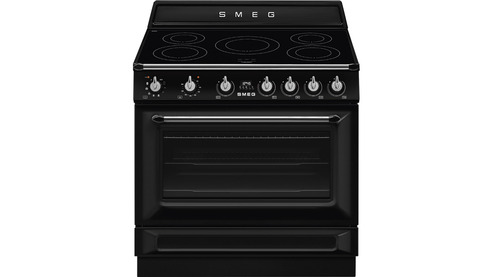 Smeg 90cm Victoria Pyrolytic Freestanding Induction Cooker - Black