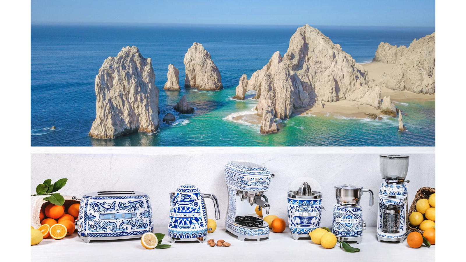 Smeg Dolce and Gabbana Coffee Machine Blu Mediterraneo Domayne