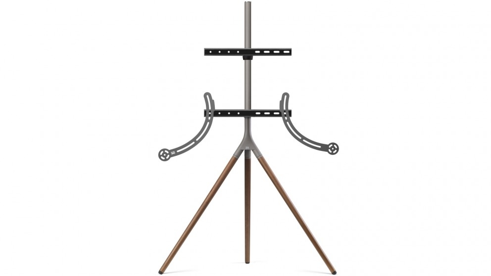 One For All Tripod Universal TV Stand - Dark Walnut/Gunmetal