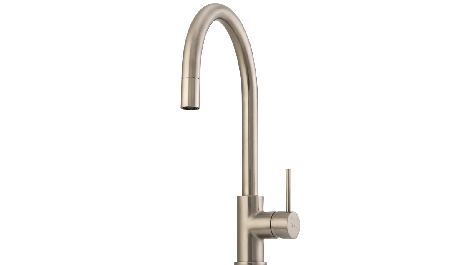 Oliveri Venice Lead Free Brass Pull Out Goose Neck Mixer - Brushed Nickel