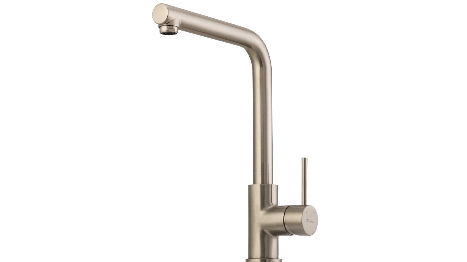 Oliveri Venice Lead Free Brass Right Angle Mixer - Brushed Nickel