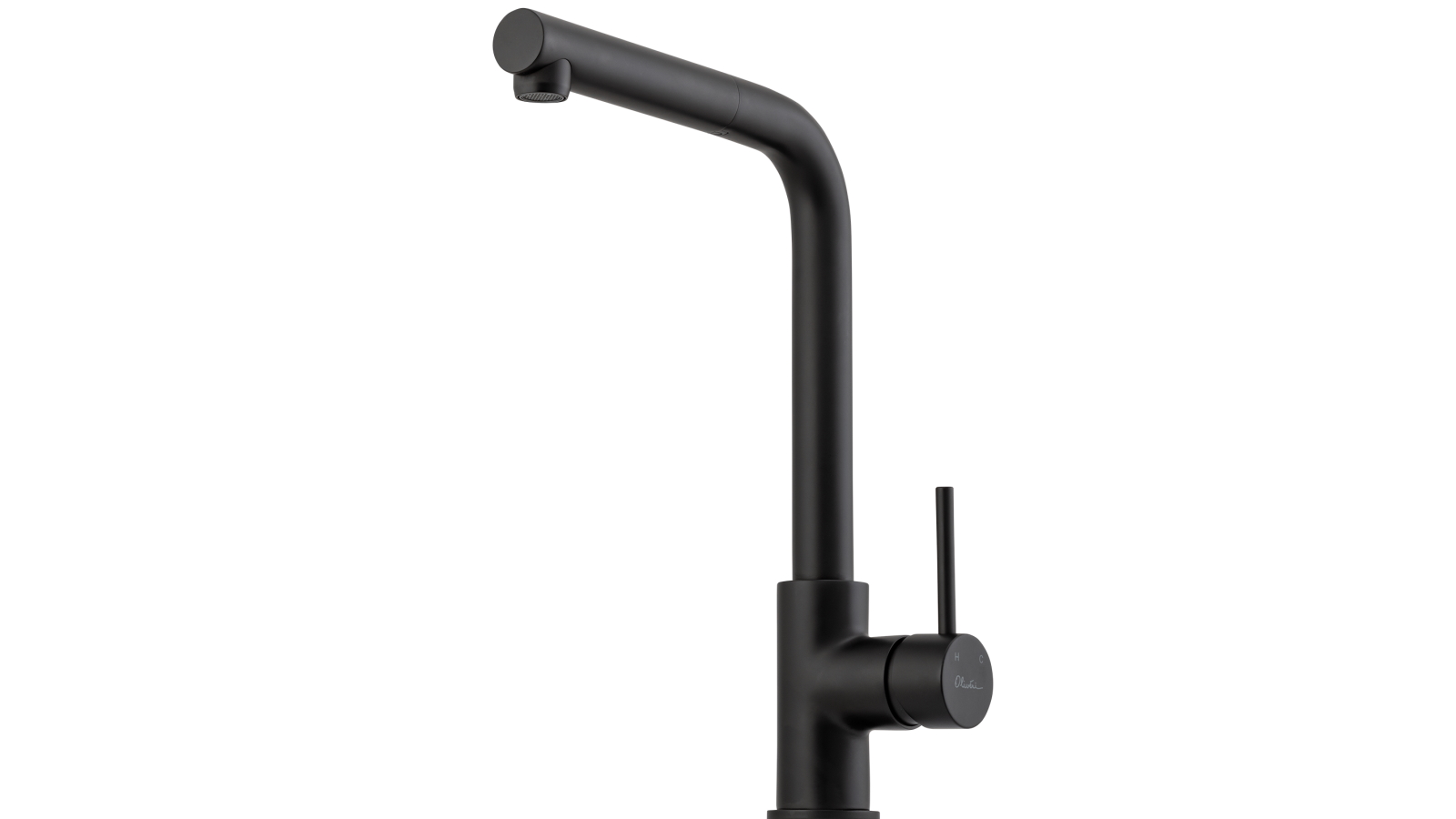 Oliveri Venice Lead Free Brass Pull Out Right Angle Mixer - Matte Black