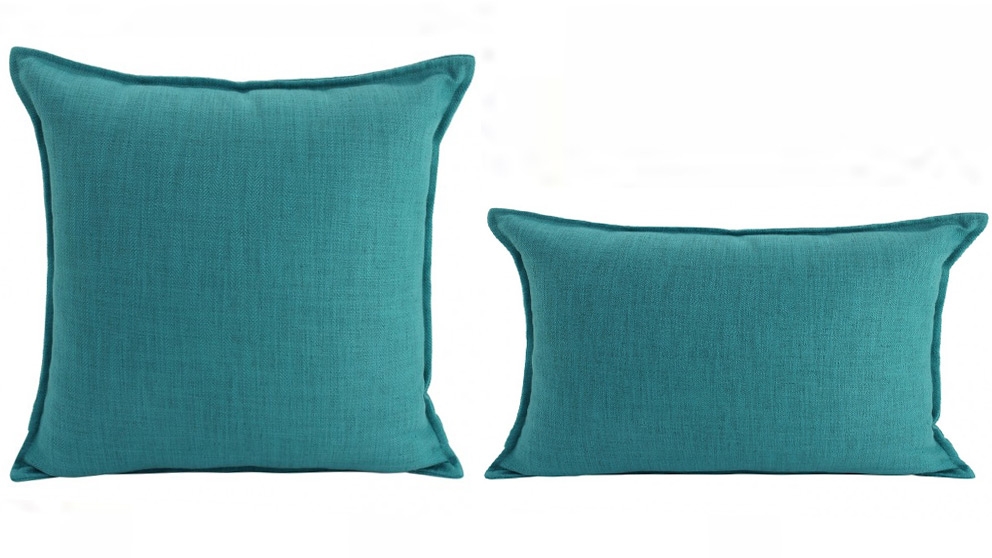 Basic Linen Turquoise Cushion
