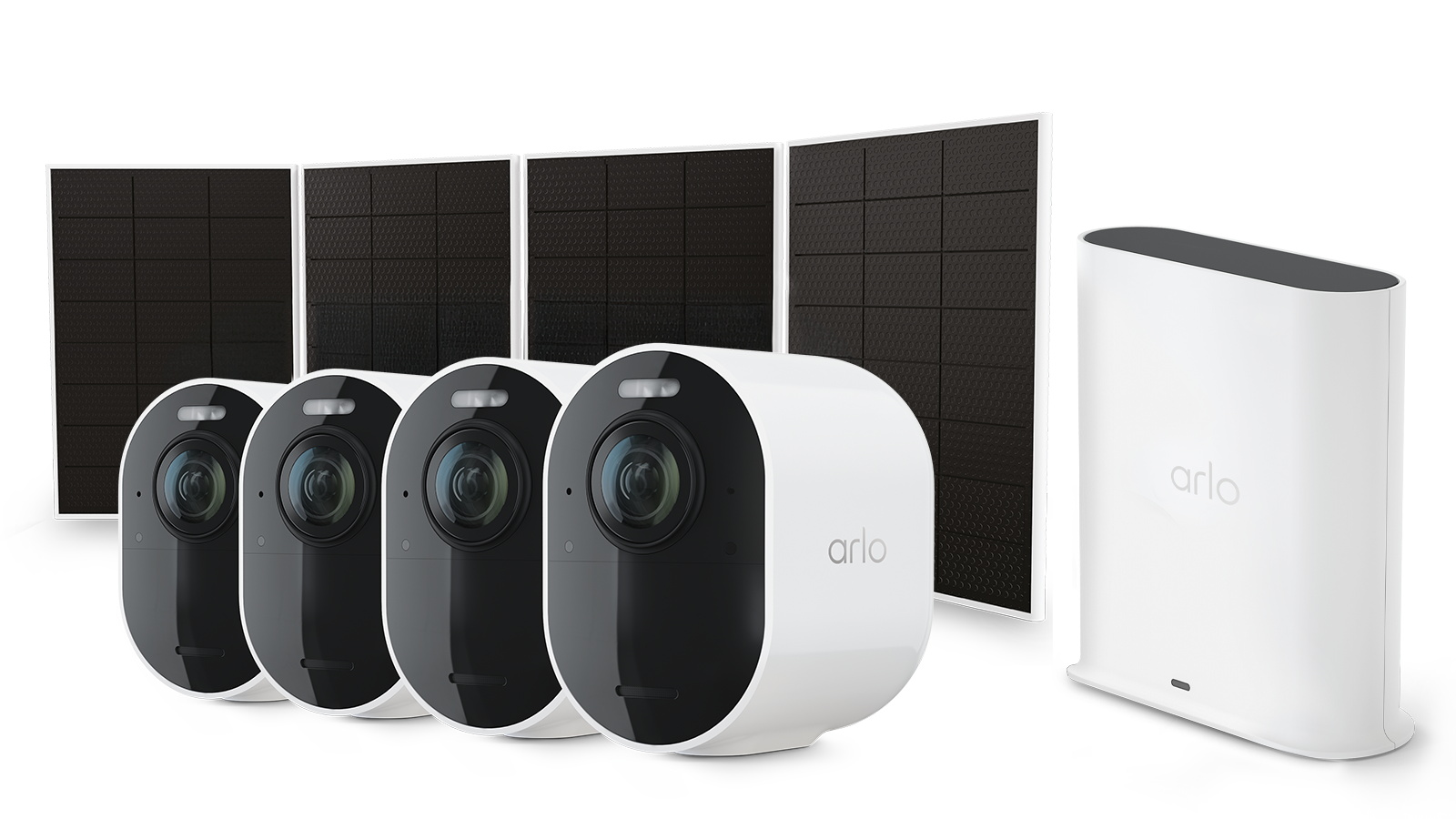 Arlo Ultra Security Camera 4K (3rd Gen) 4-Camera and Solar Panel