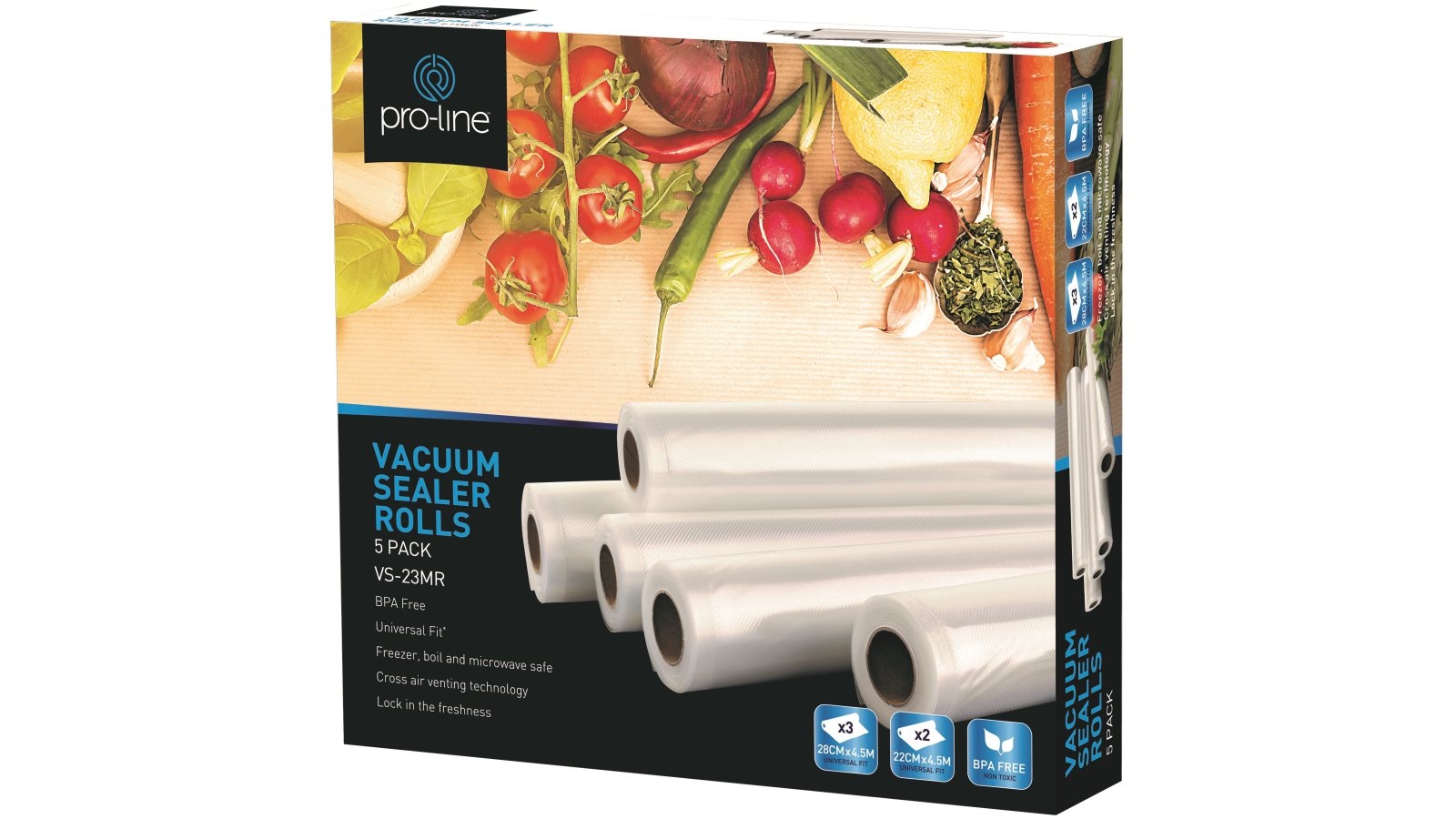 Proline VS-23MR 5-Pack Universal Vacuum Sealer Rolls