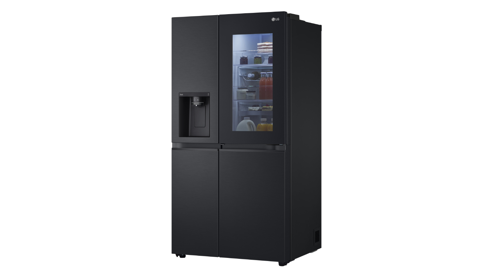 LG 635 Litre Side by Side Instaview Fridge - Matte Black