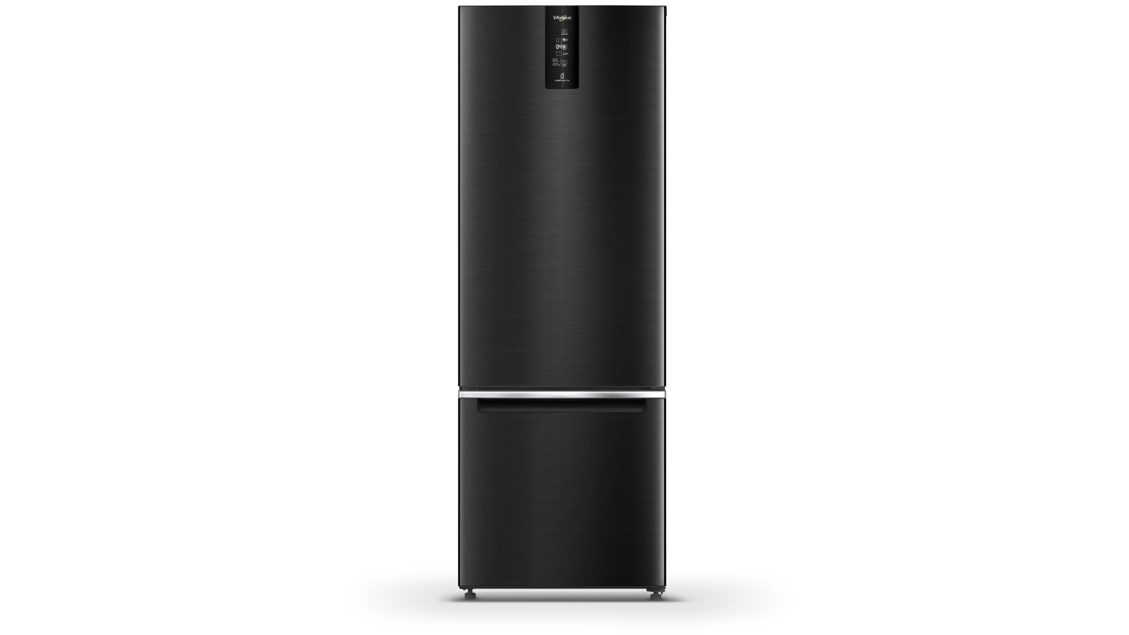 Whirlpool 313L Bottom Mount Fridge - Black Stainless Steel