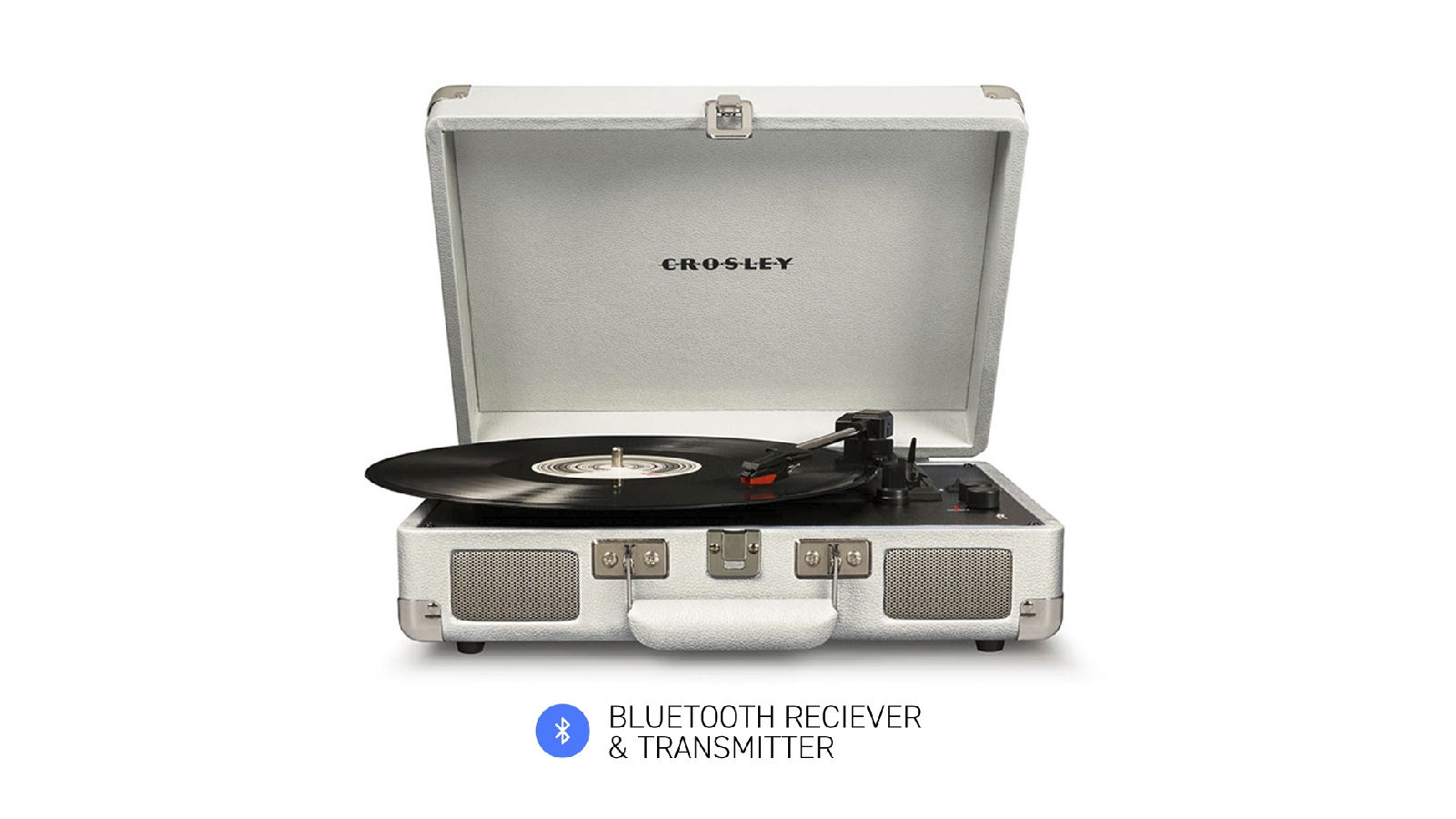 Crosley Cruiser Bluetooth Portable Turntable - White | Domayne