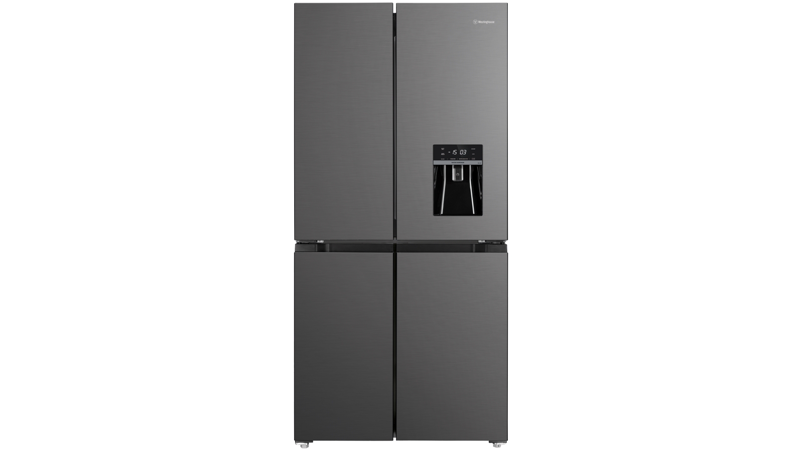 Westinghouse 492L French Door Fridge with In-Door Water Dispenser - Matte Charcoal Black