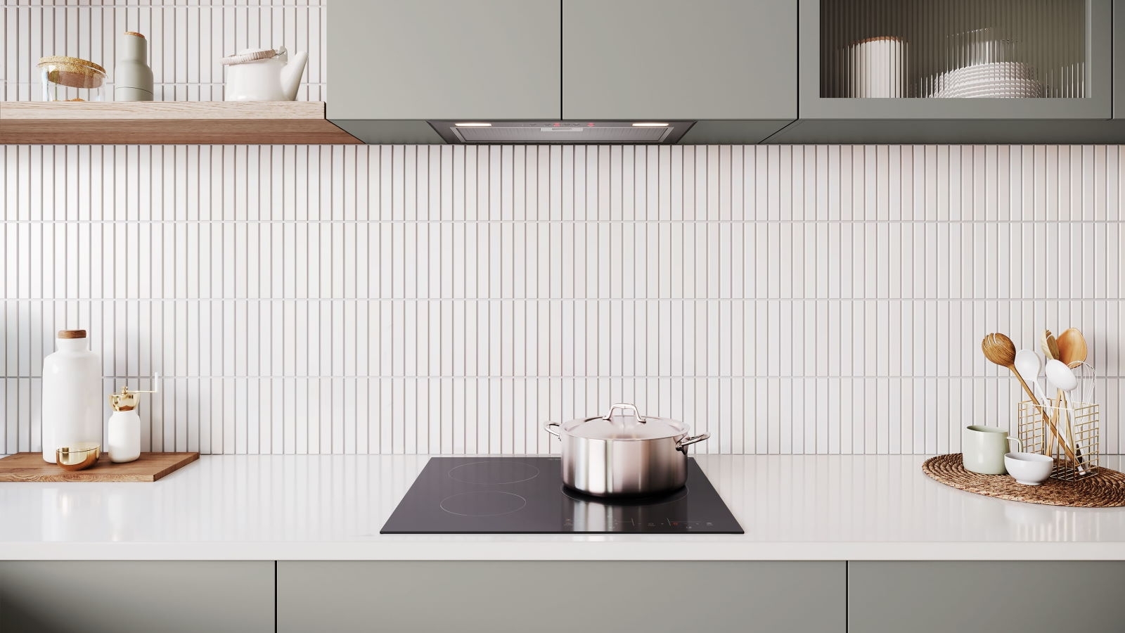 Westinghouse 52cm Integrated Rangehood Dark Stainless Steel Domayne