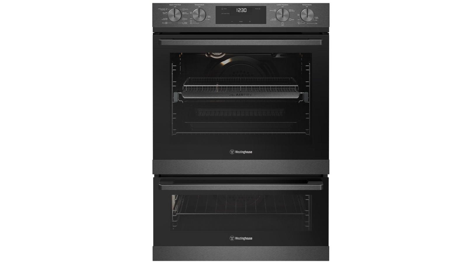 Westinghouse 600mm Multi-Function 8/5 Duo Oven with Air Fry - Dark Stainless Steel