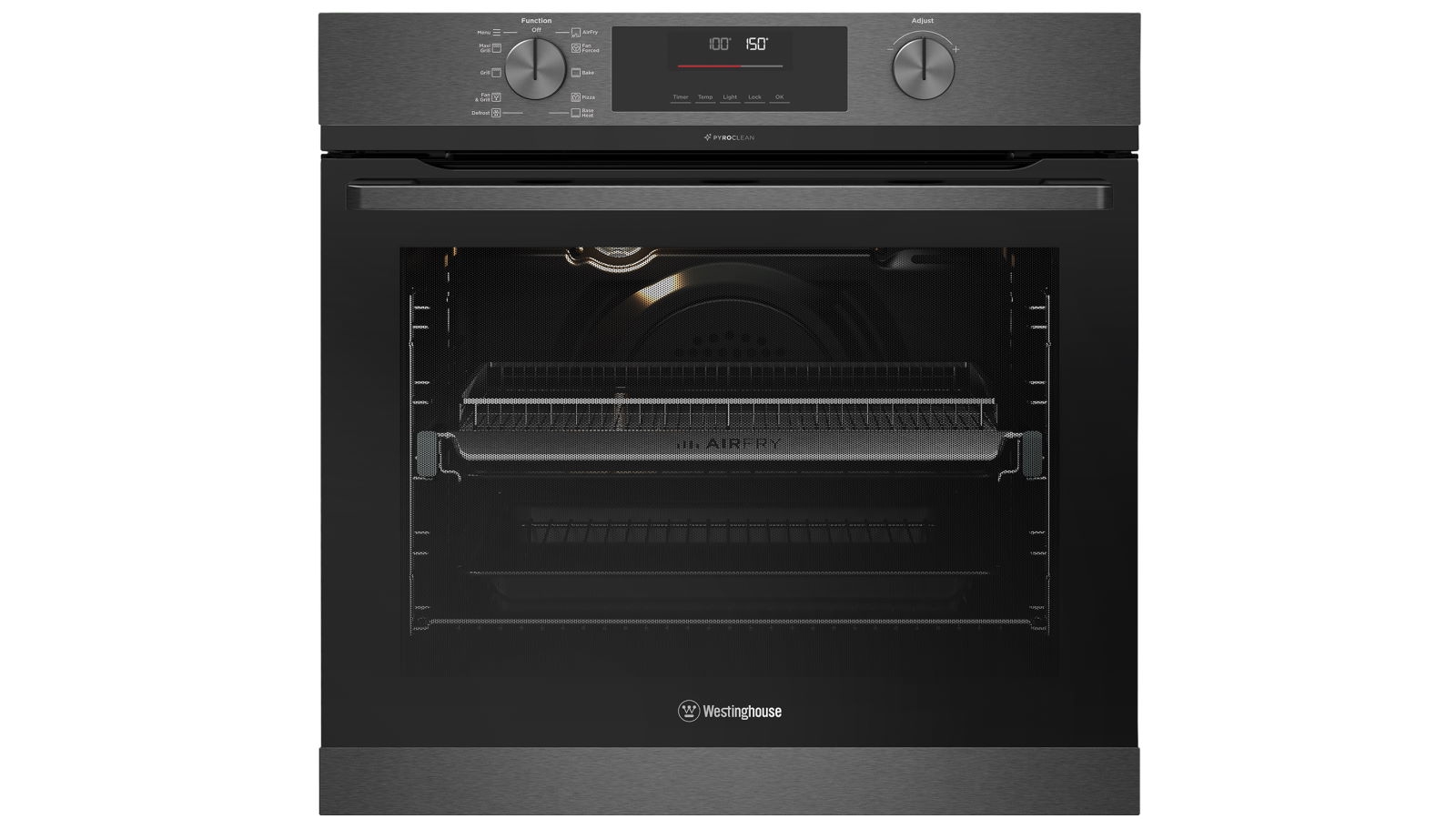 Westinghouse 600mm Multi-Function 10 Pyrolytic Oven with AirFry - Dark Stainless Steel