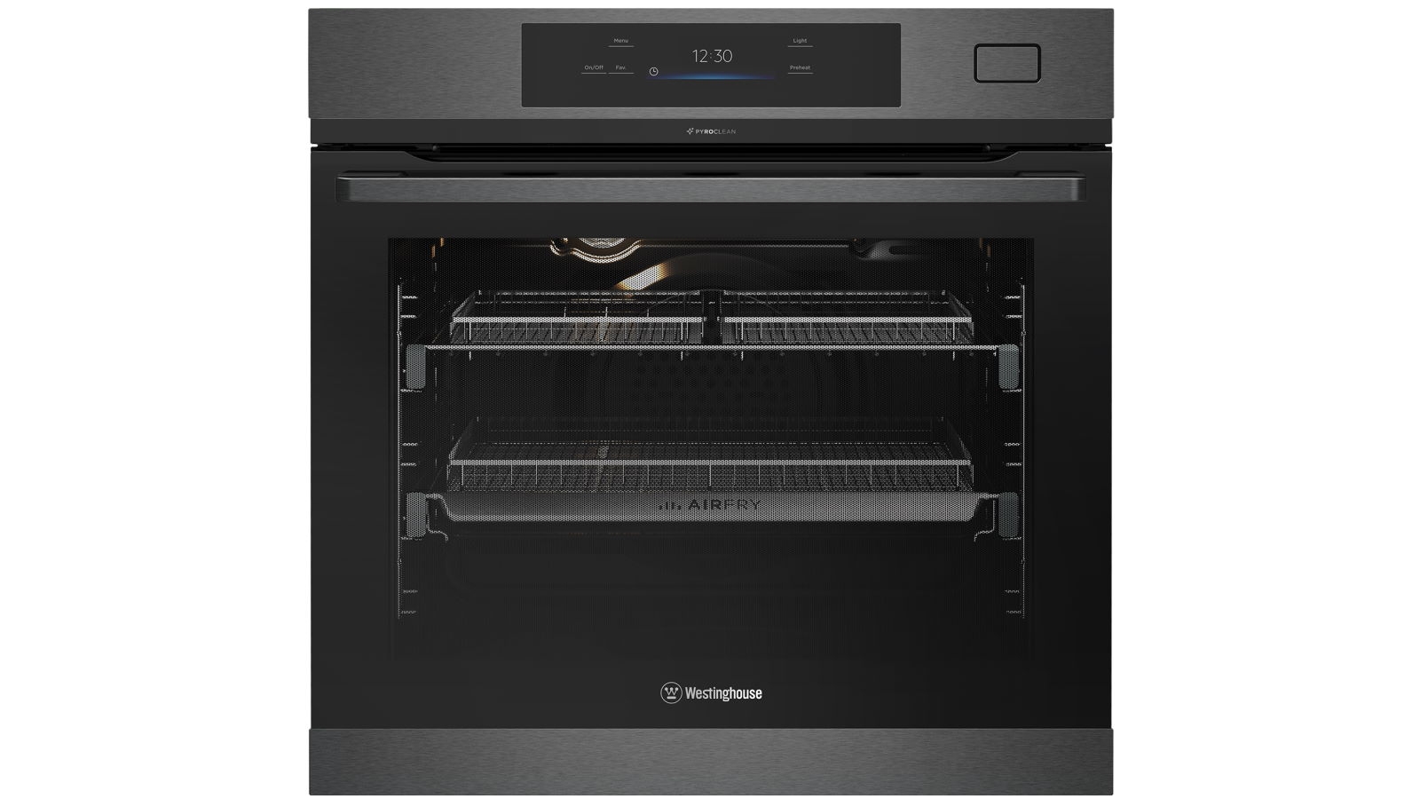 Westinghouse 600mm Multi-Function 19 Pyrolytic Oven with Roast + Steam - Dark Stainless Steel
