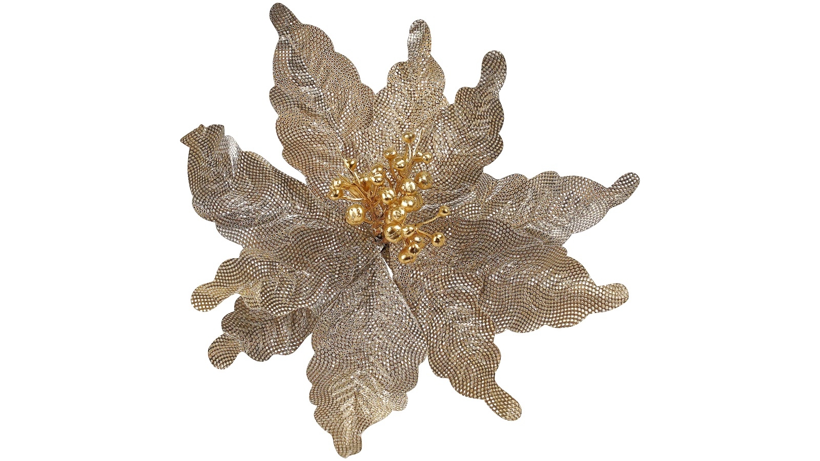 Clip on Natural Copper Centre Poinsettia