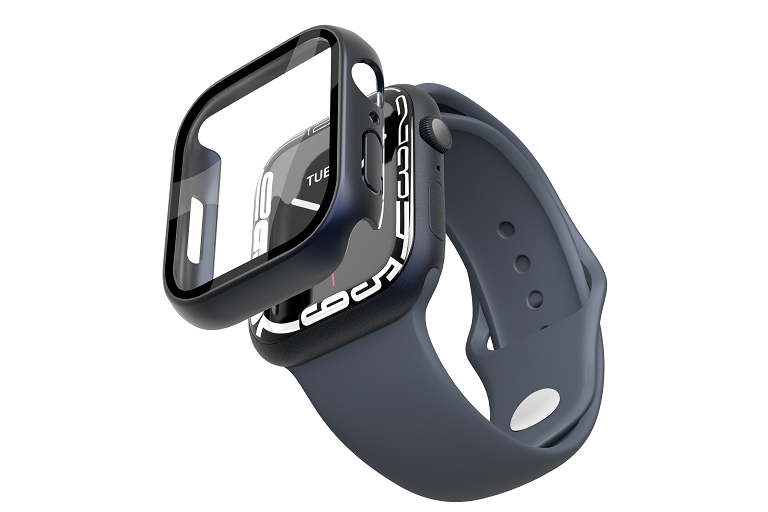 EdgeShield Case with Glass Screen Protector for Apple Watch